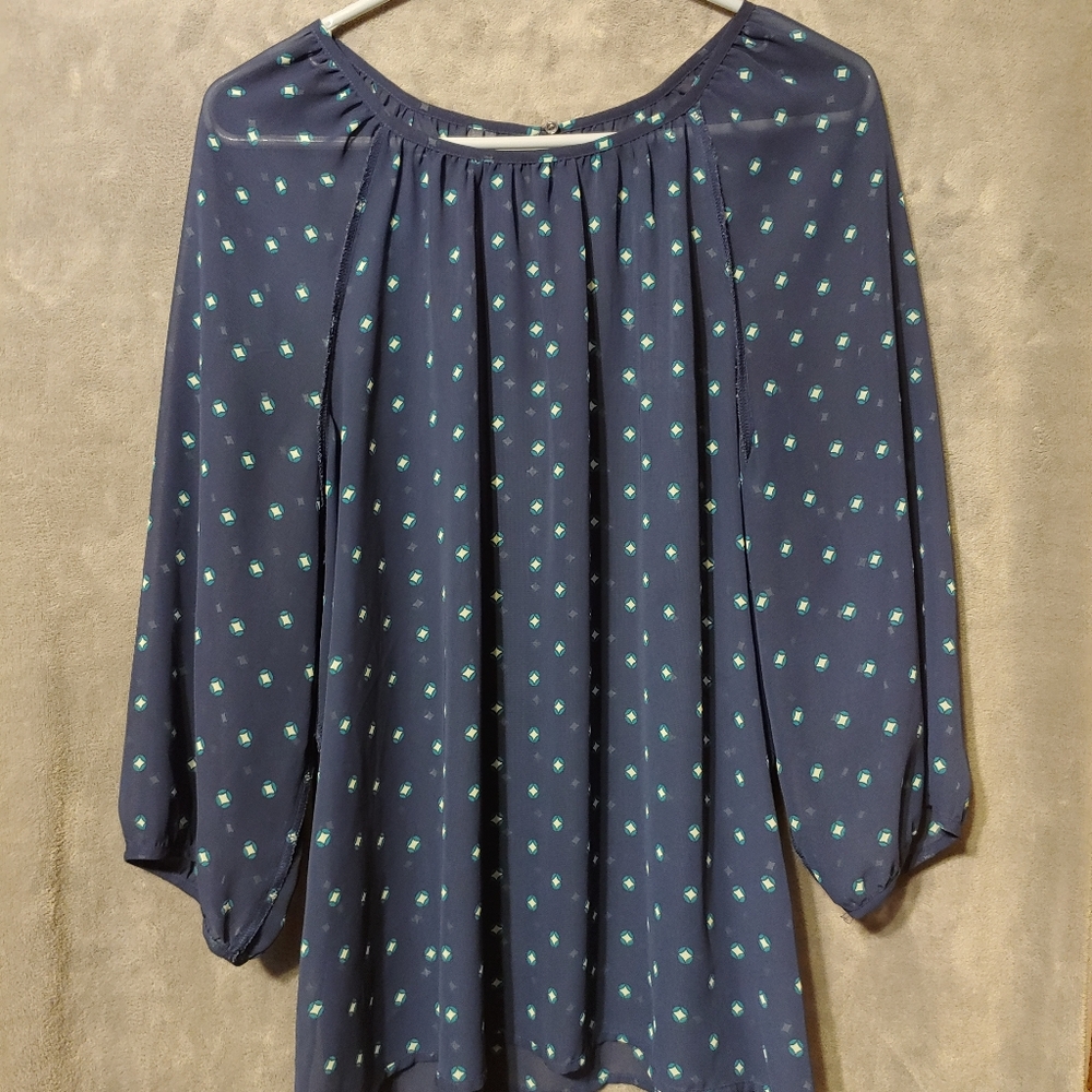 Old Navy Sheer navy blue shirt